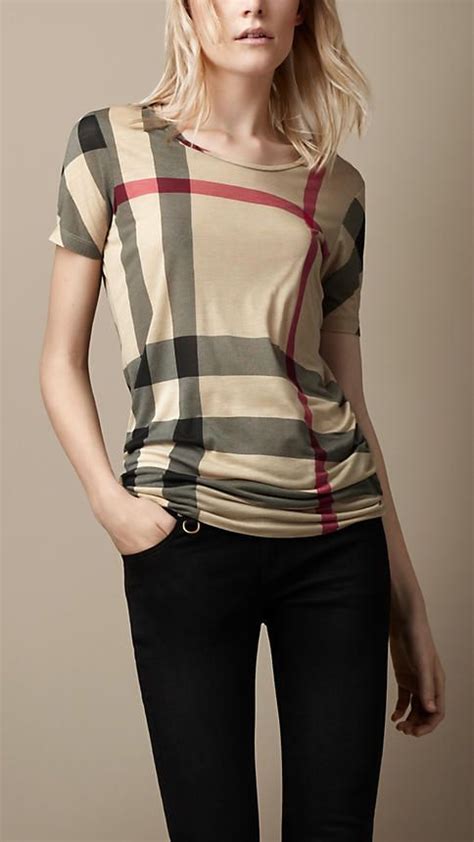 burberry woman tshirt|burberry denim shirt women.